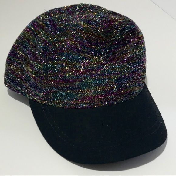 Black Colorful Metallic Baseball Cap‎ OS snap back - Picture 1 of 8